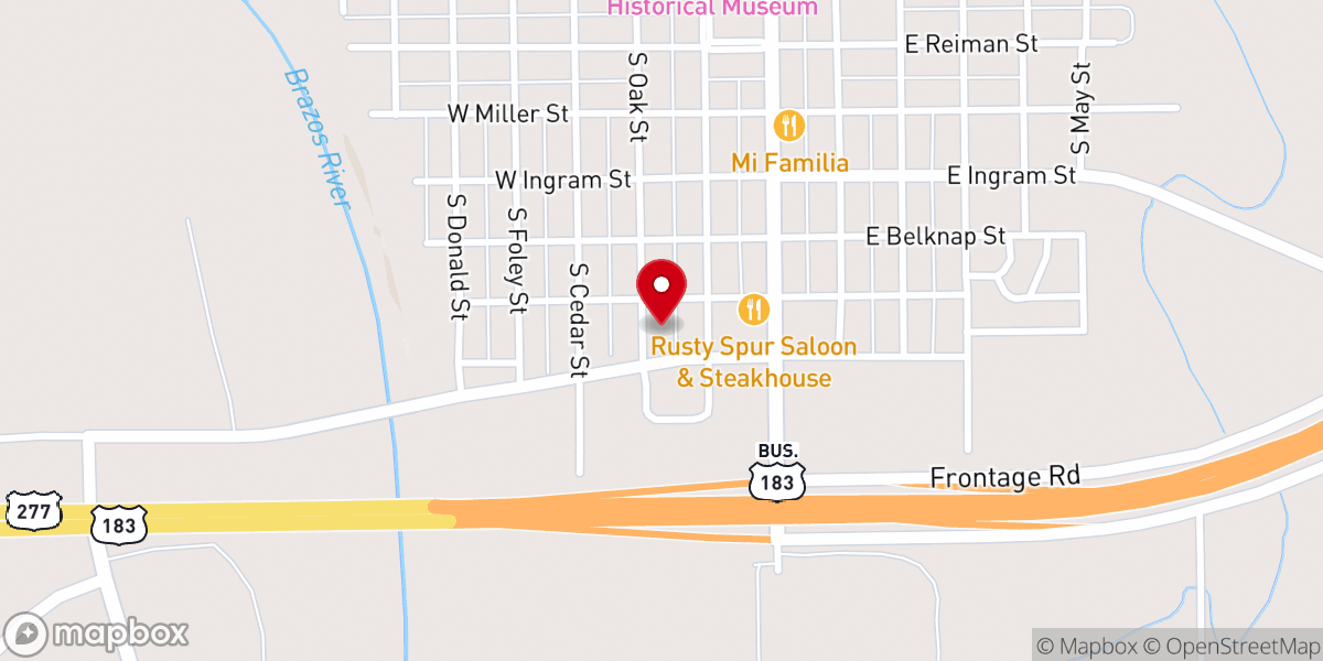 Map showing location of Mormon Church