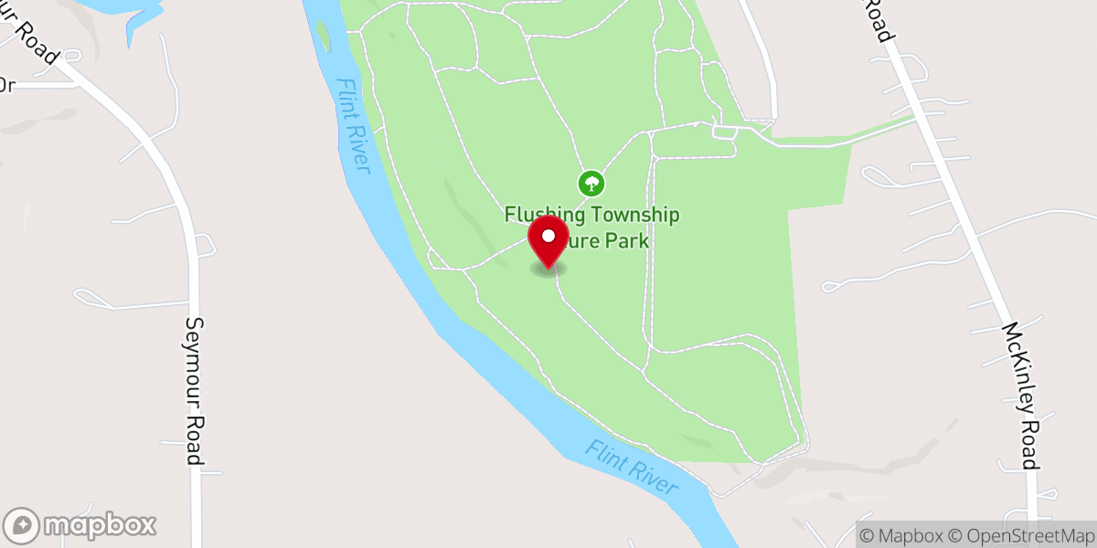 Map showing location of Flushing Township Nature Park