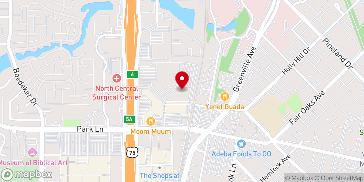 Map showing location of Fellowship Dallas