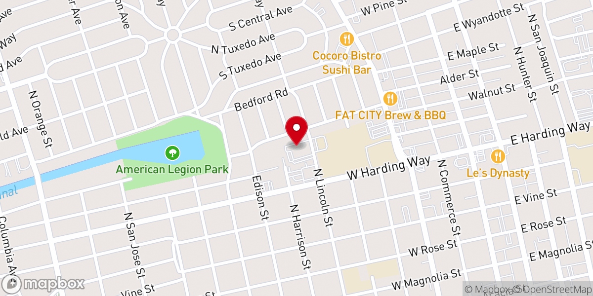 Map showing location of Grace United Methodist Church