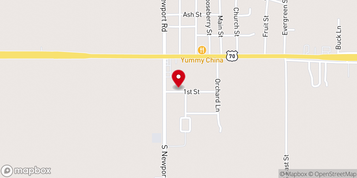Map showing location of United Pentecostal Church