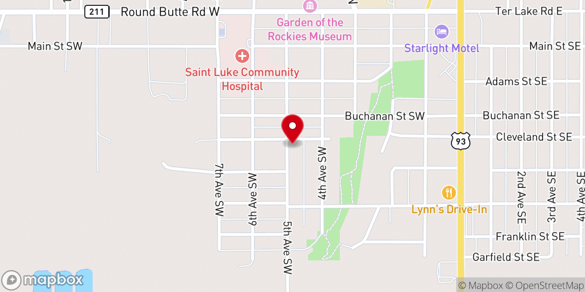 Map showing location of Faith Lutheran Church-ELCA