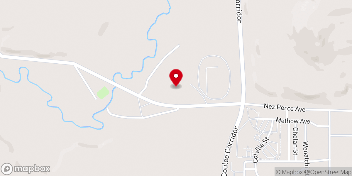 Map showing location of Nespelem Community Center