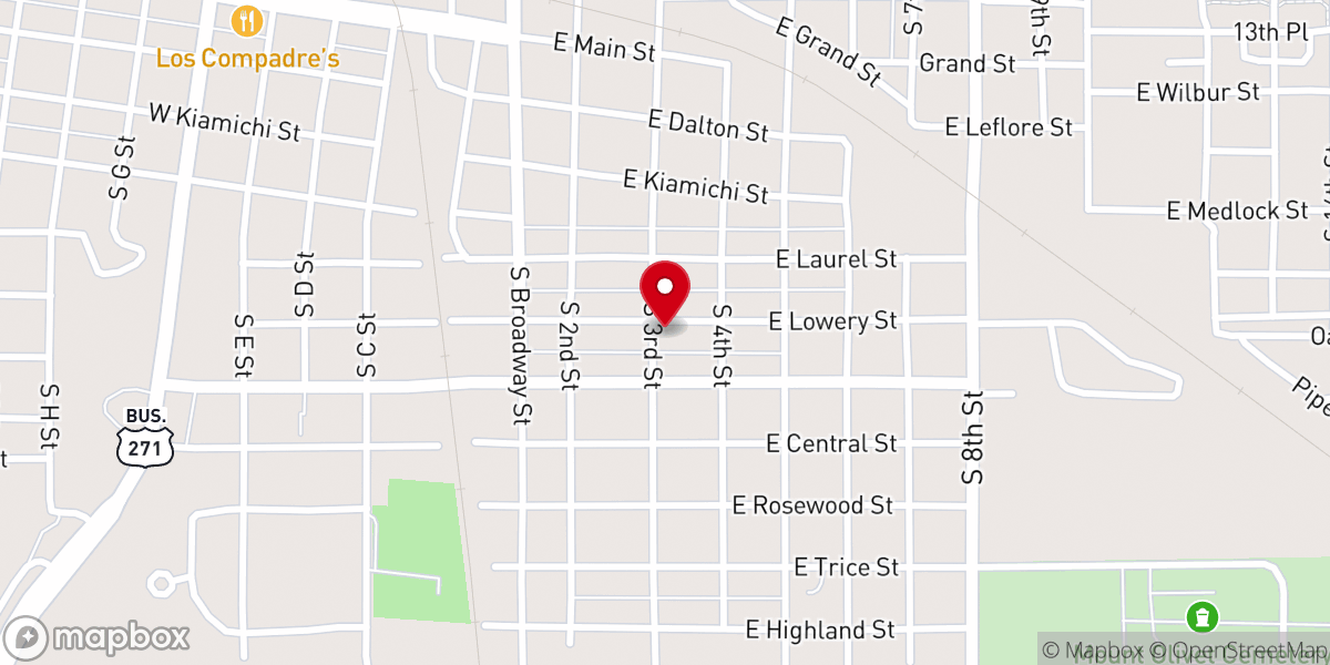 Map showing location of St. Mark's Episcopal Church