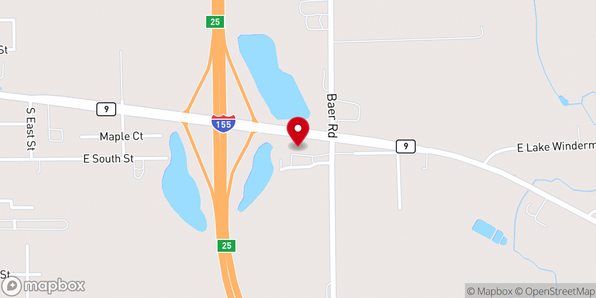 Map showing location of Jack's Cafe