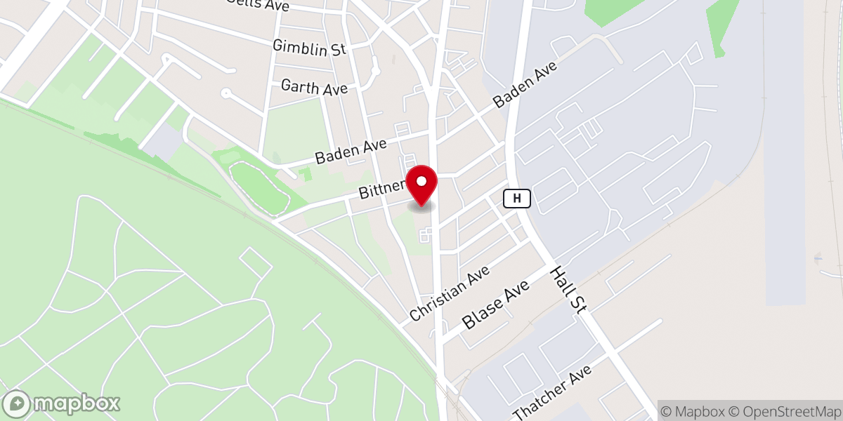 Map showing location of Greater St. Luke Baptist Church
