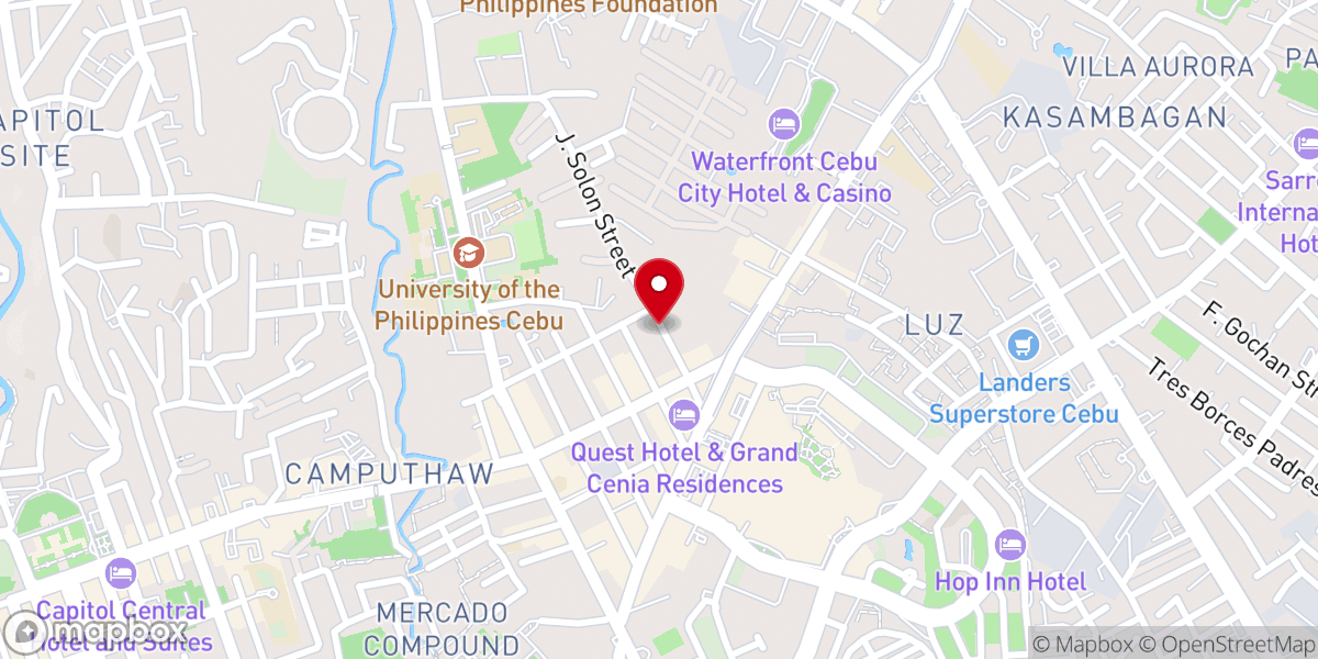 Map showing location of Cebu Korean Church
