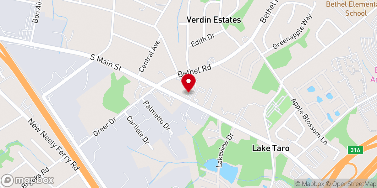 Map showing location of Faith Renewed Church