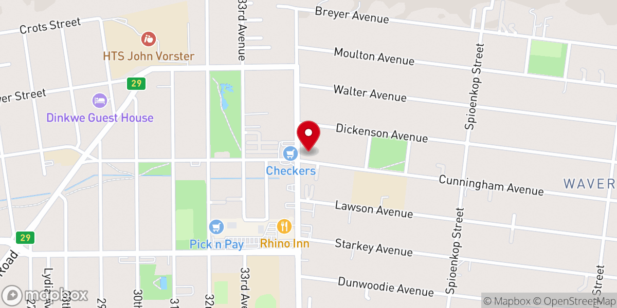 Map showing location of Queen of the Most Holy Rosary Catholic Church