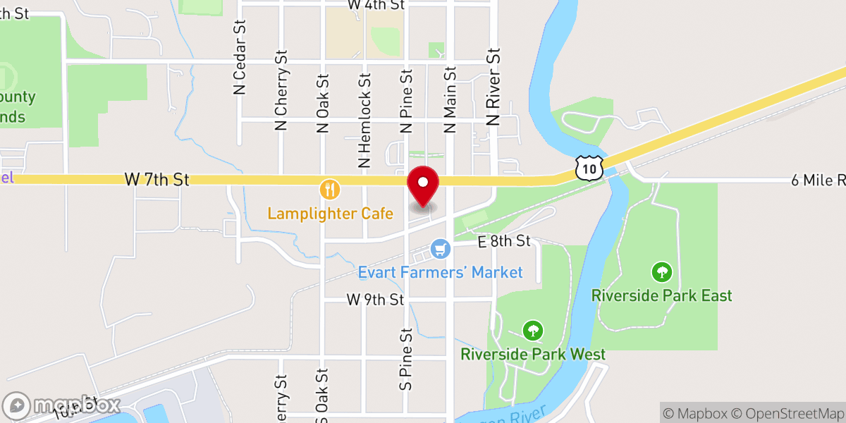 Map showing location of Crossroads Community Church