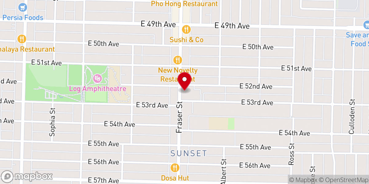 Map showing location of Ebenezer Baptist Church