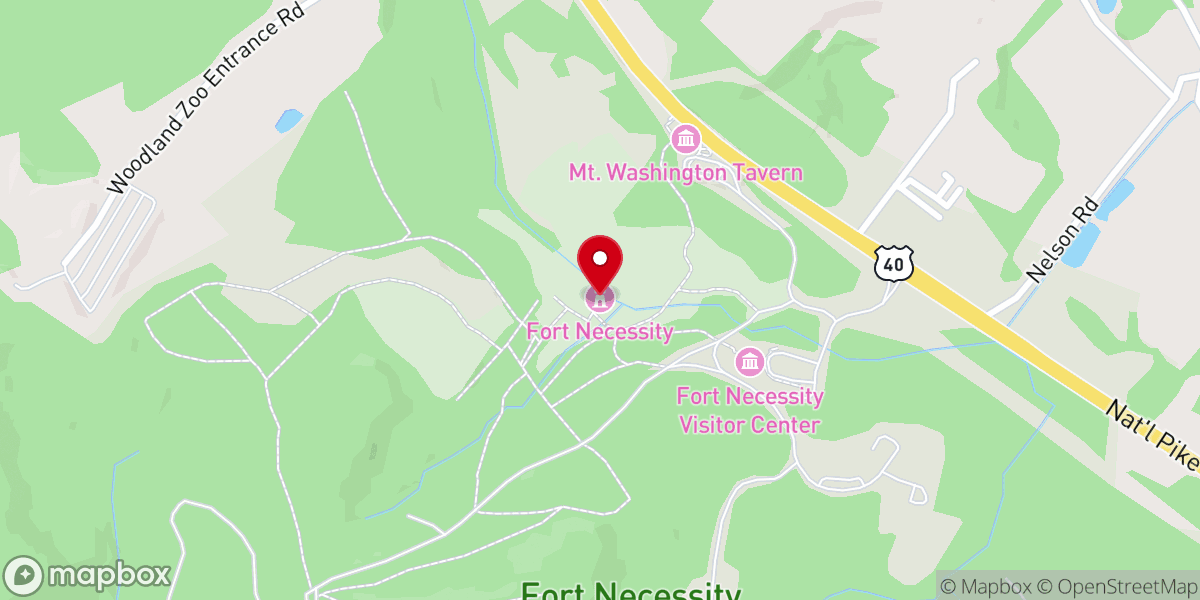 Map showing location of Fort Necessity National Battlefield