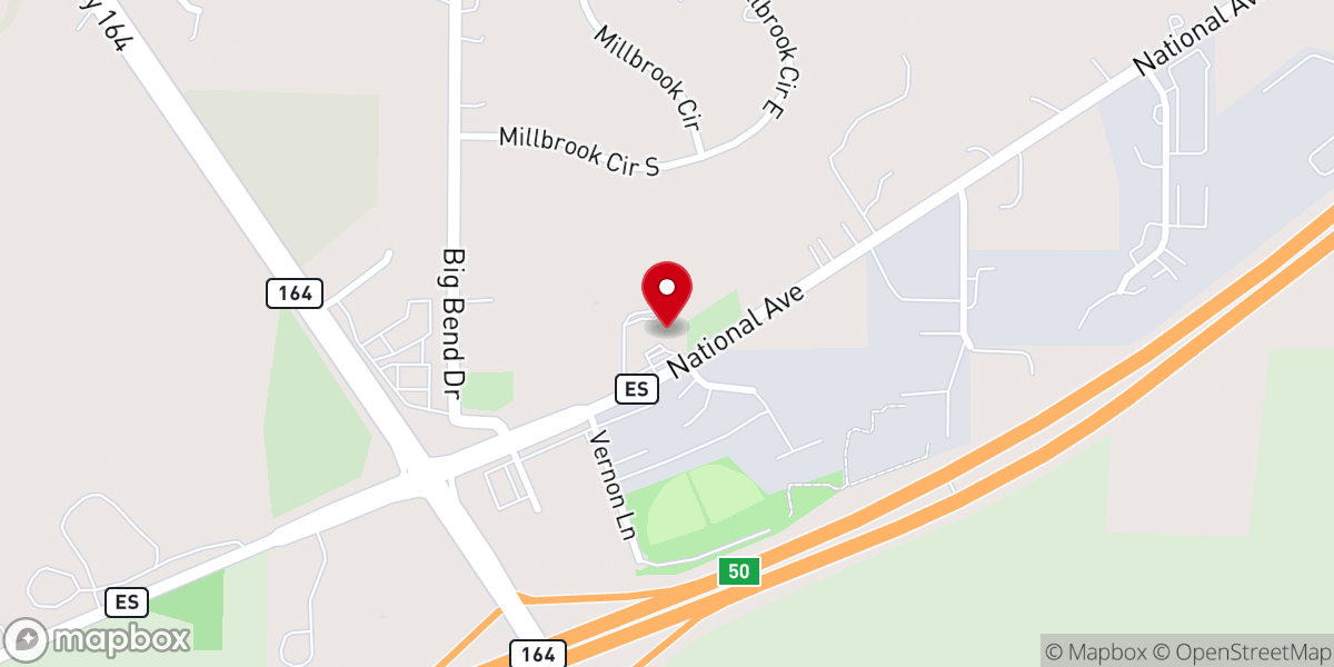 Map showing location of Vernon Presbyterian Church