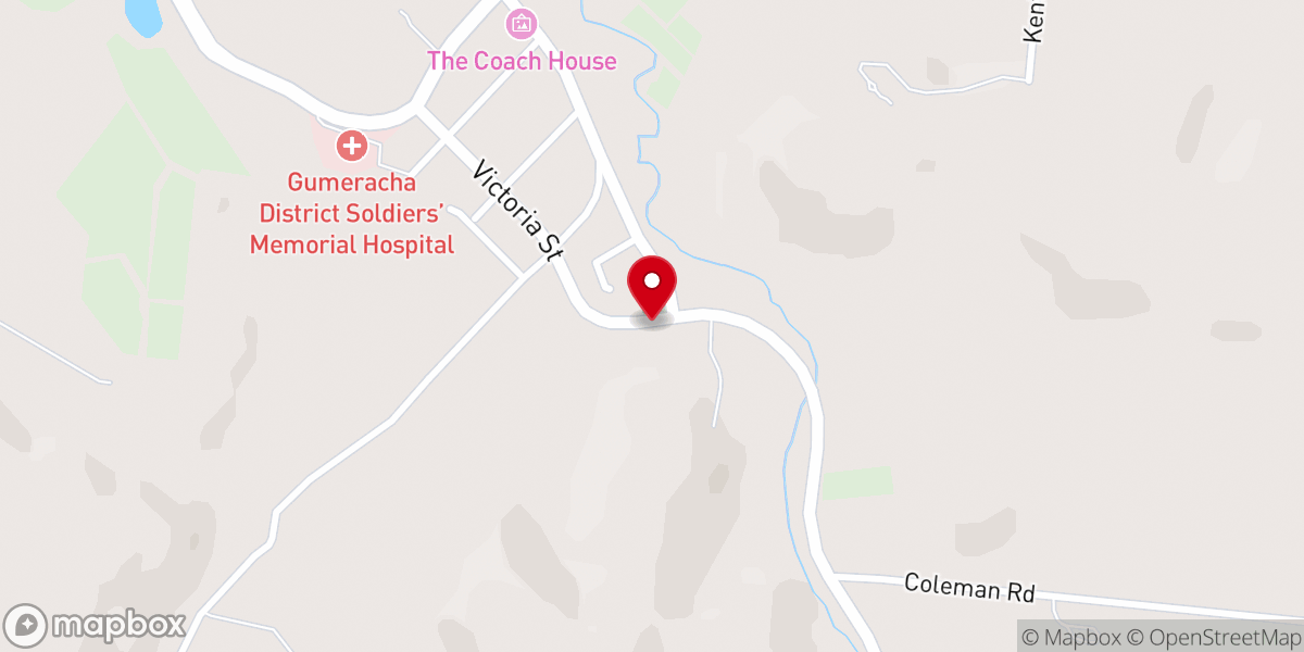 Map showing location of Salem Baptist Church