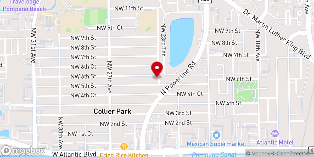 Map showing location of St John Ame Church