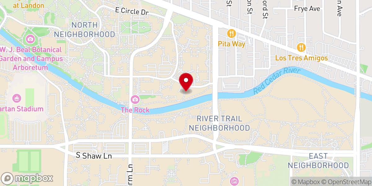 Map showing location of Alumni Memorial Chapel