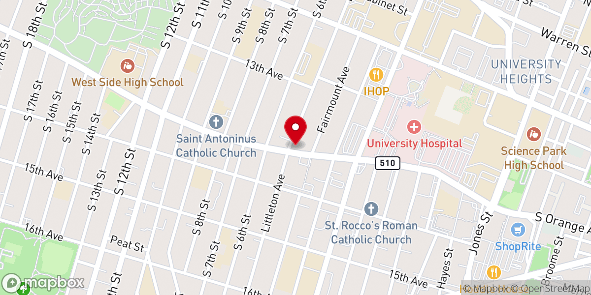 Map showing location of Saint Matthew's Methodist Church
