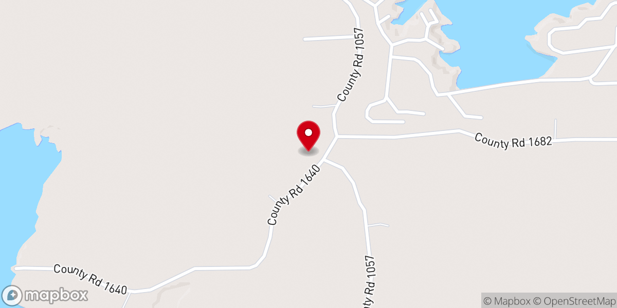 Map showing location of Hughes Chapel Baptist Church