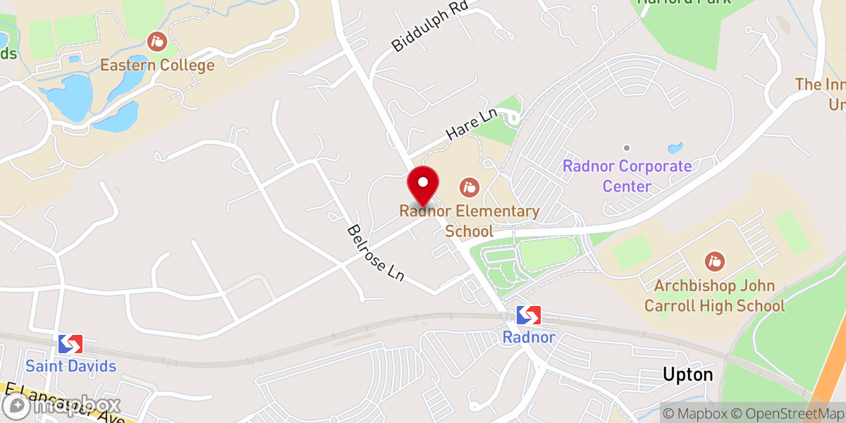Map showing location of St Martin's Episcopal Church