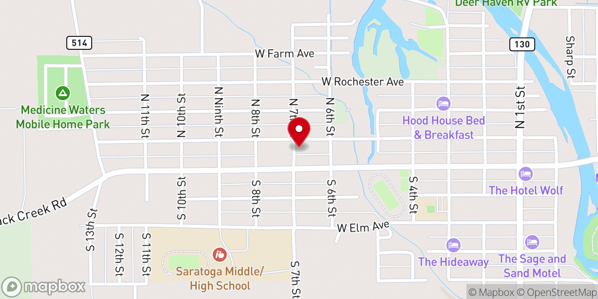 Map showing location of Platte Valley Christian Center (Assembly of God)