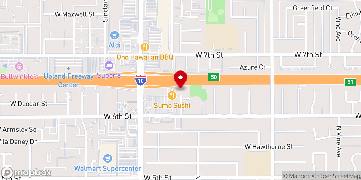 Map showing location of Inland Valley Church of Christ