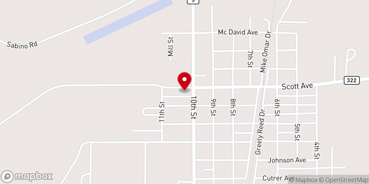 Map showing location of Lambert Church of Christ