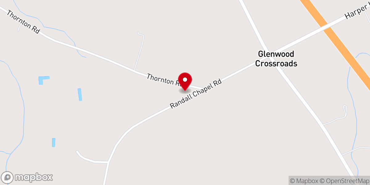 Map showing location of Randall's Chapel PFWB Church