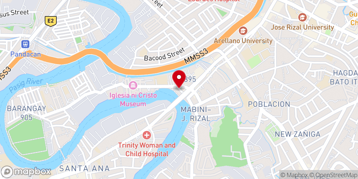 Map showing location of New Life Baptist Church