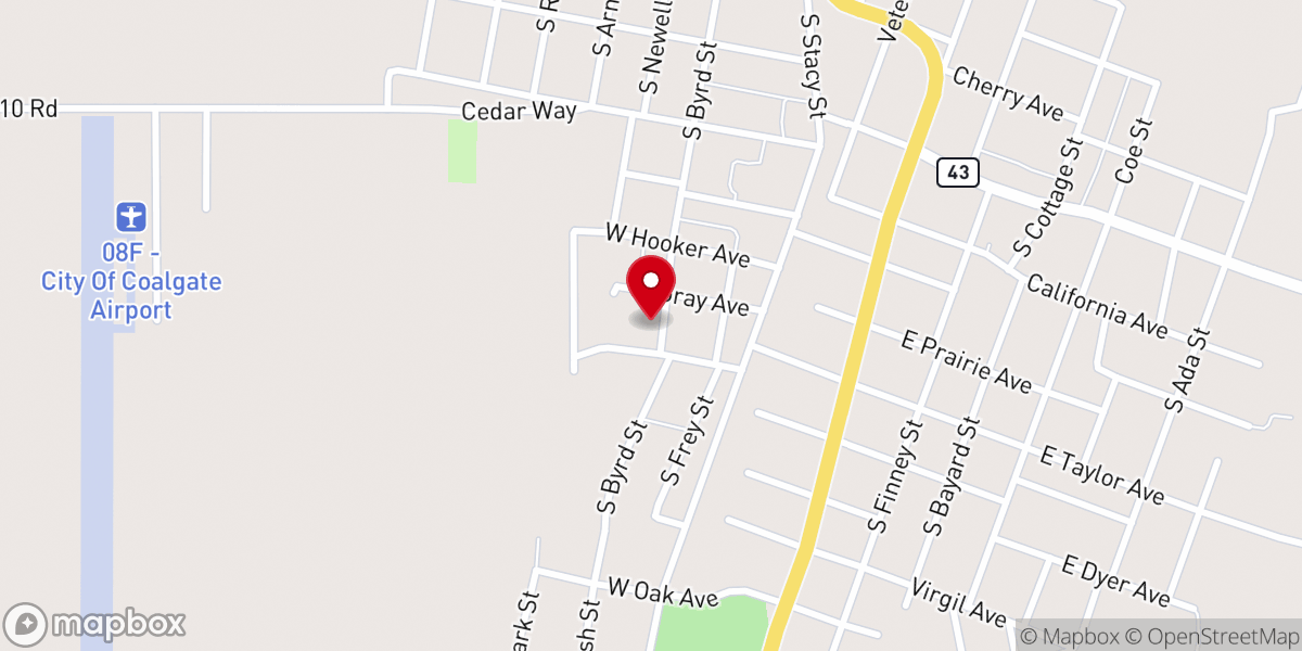 Map showing location of Church of Christ Parsonage