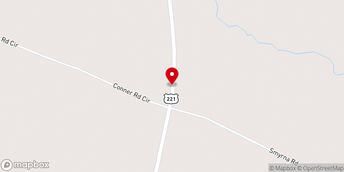 Map showing location of St John's Baptist Church