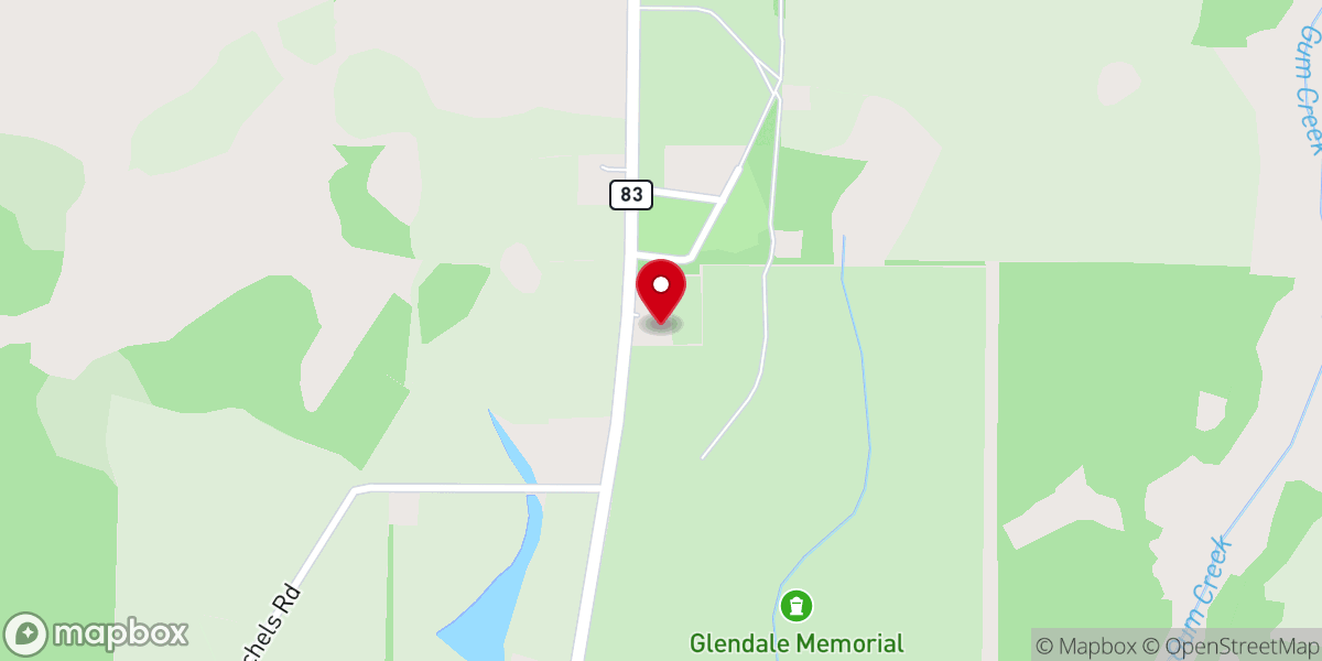 Map showing location of Glendale Presbyterian Church