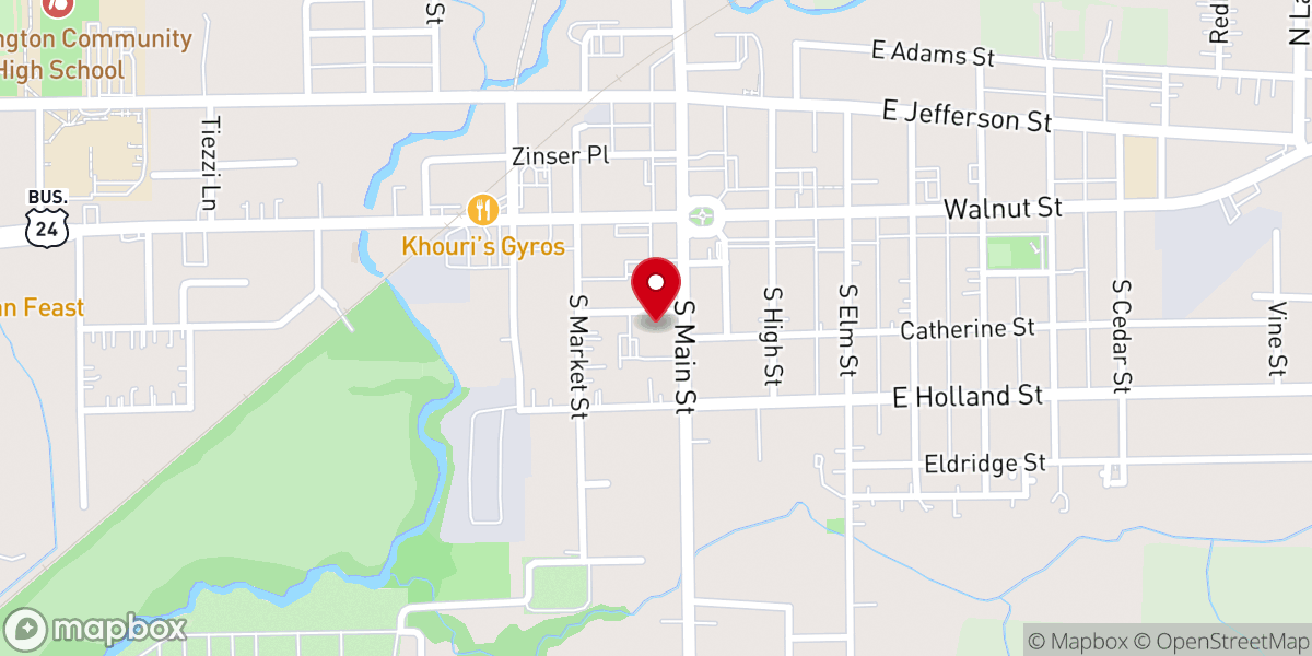 Map showing location of St Mark's Lutheran Church