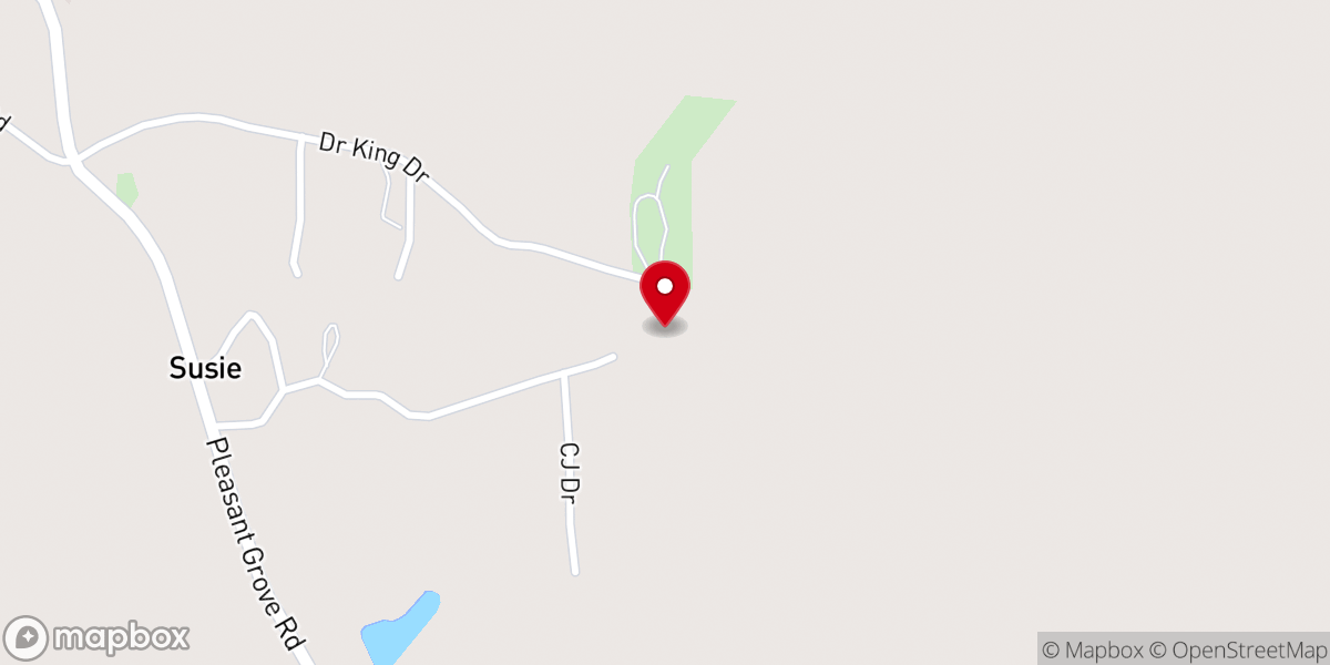 Map showing location of Pleasant Grove First Baptist