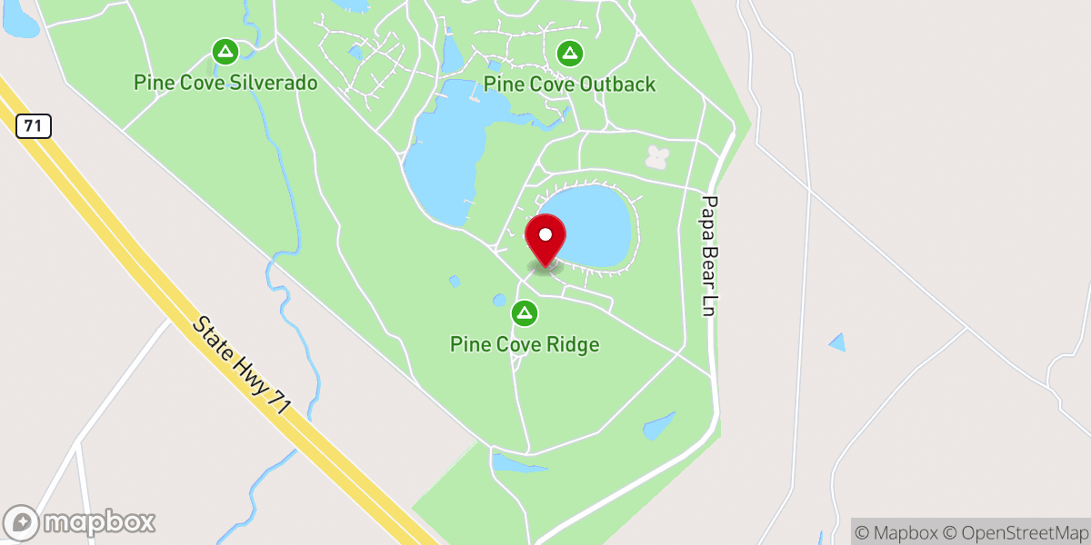 Map showing location of Pine Cove Ridge