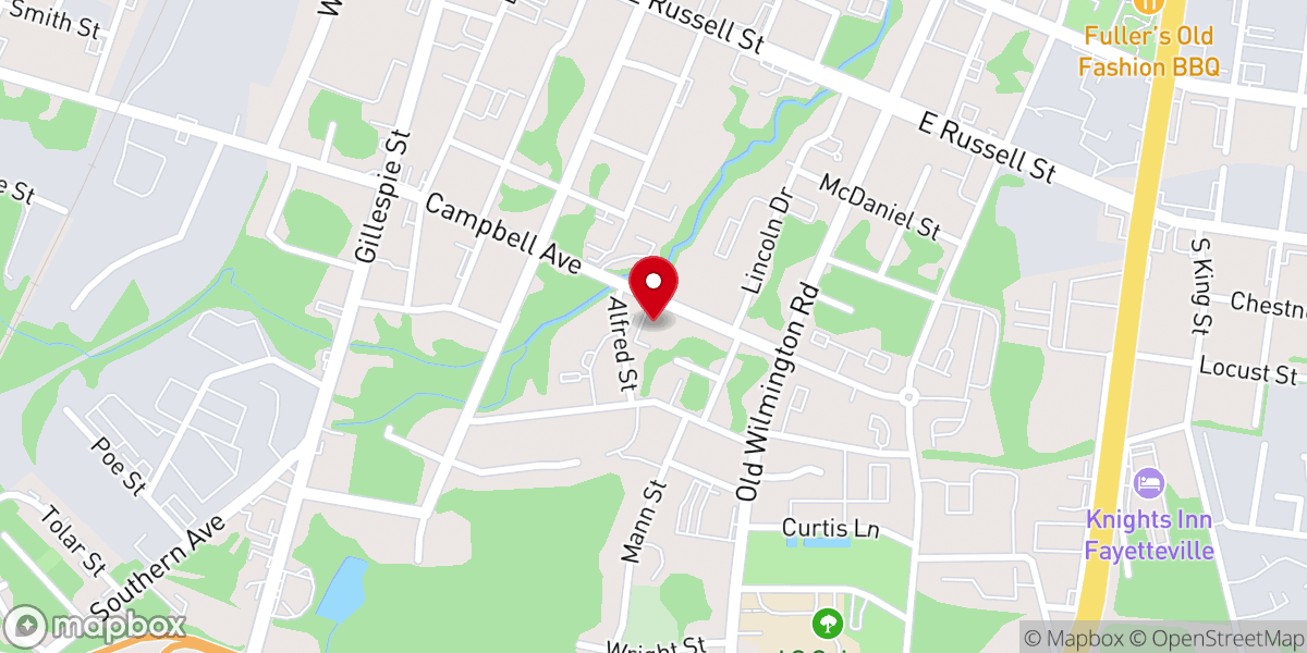 Map showing location of Friendship Missionary Baptist Church