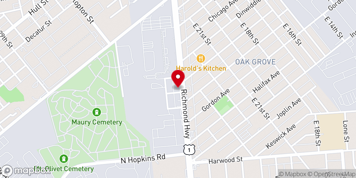 Map showing location of Mount Sinai Christian Center Inc