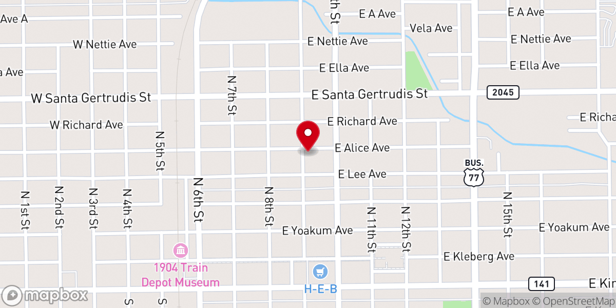 Map showing location of El Buen Pastor United Methodist Church