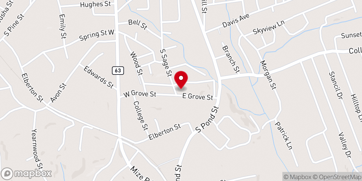 Map showing location of Toccoa Seventh-Day Adventist