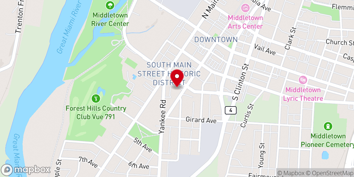 Map showing location of Crosspointe Church of Christ