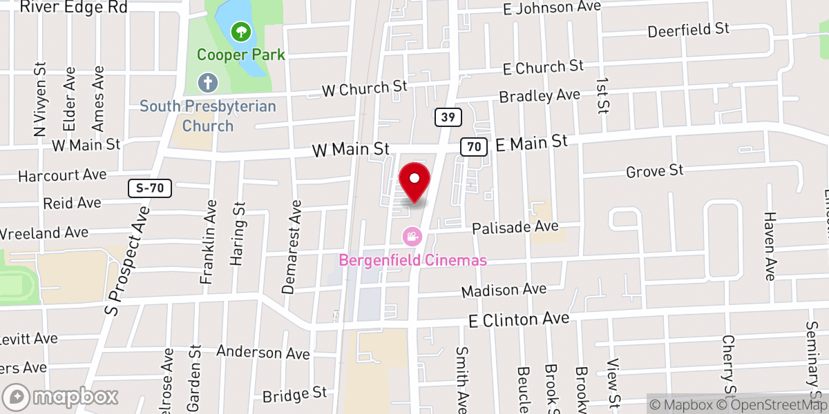 Map showing location of Ipul Bergen Church
