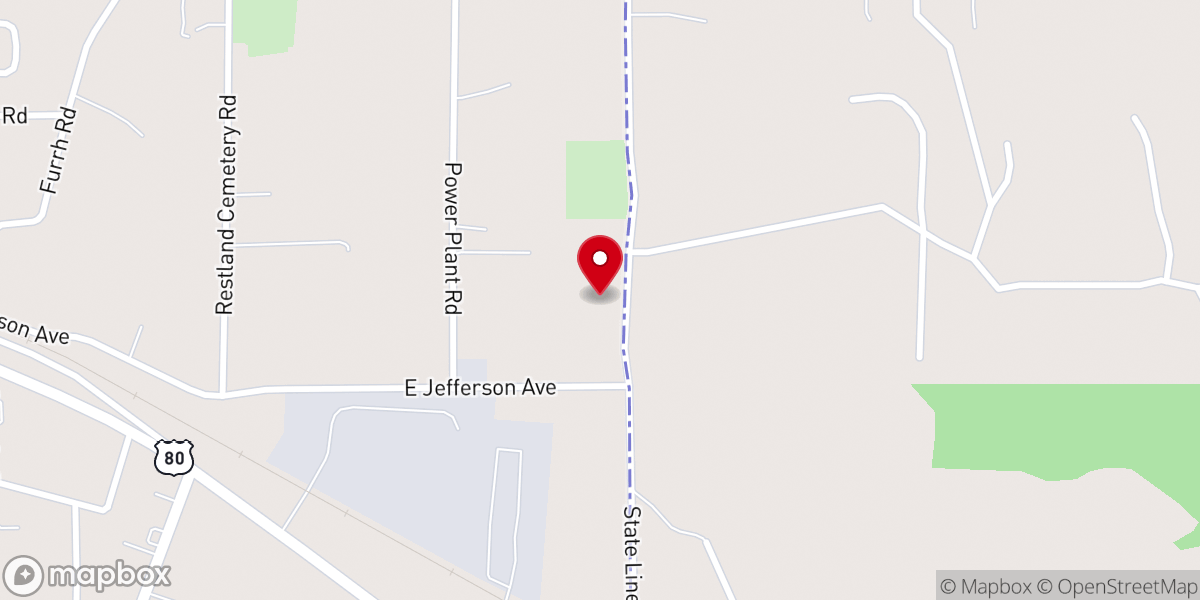 Map showing location of Union Chapel Missionary Baptist Church