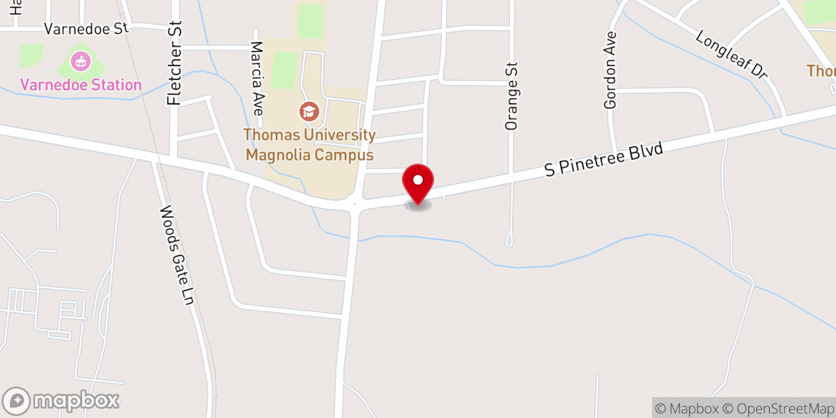 Map showing location of Paradise Missionary Baptist