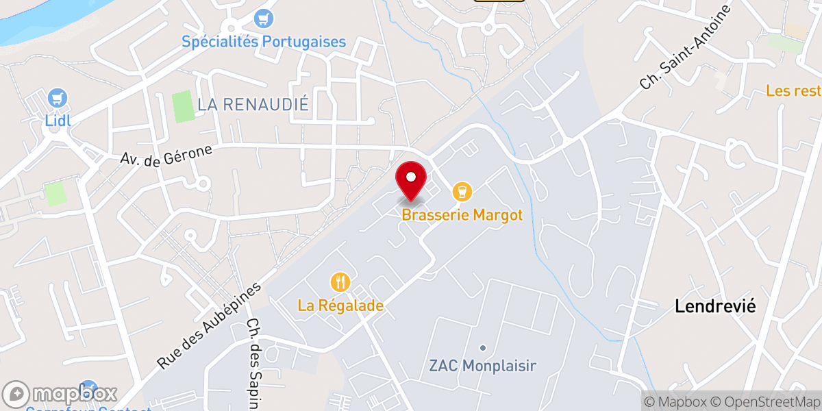 Map showing location of Eglise Mission Evangélique de la Foi
