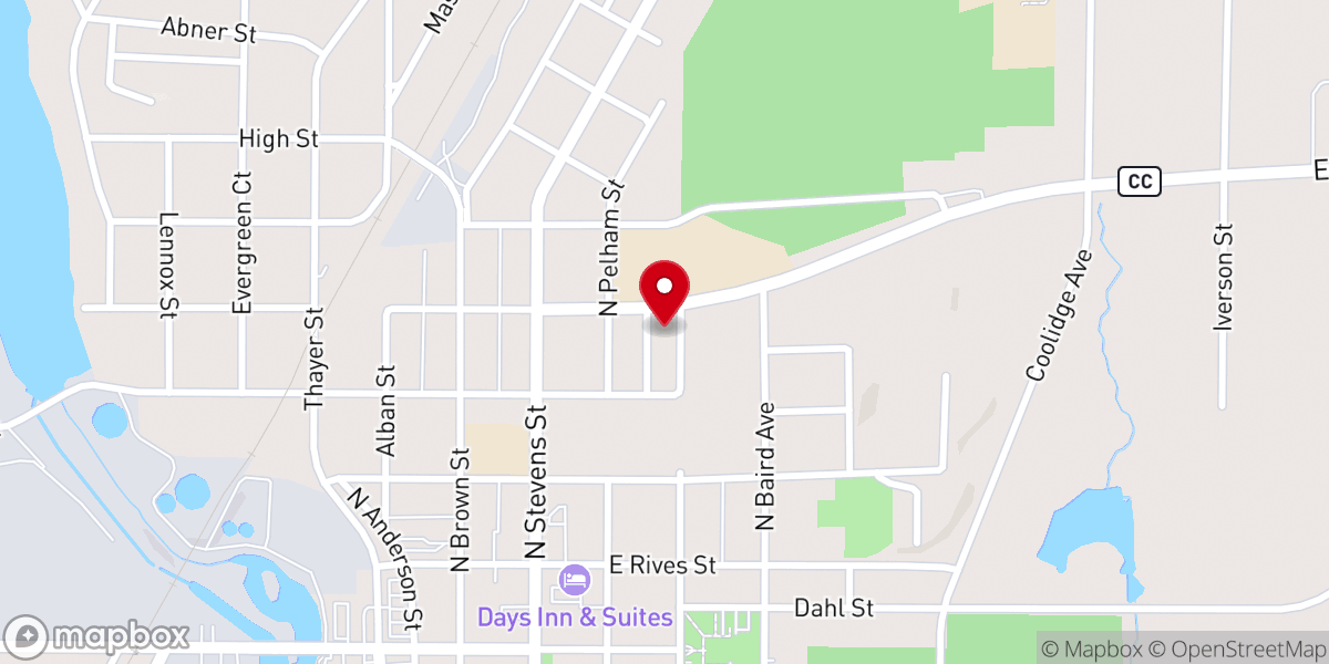 Map showing location of Greater Love Community Church