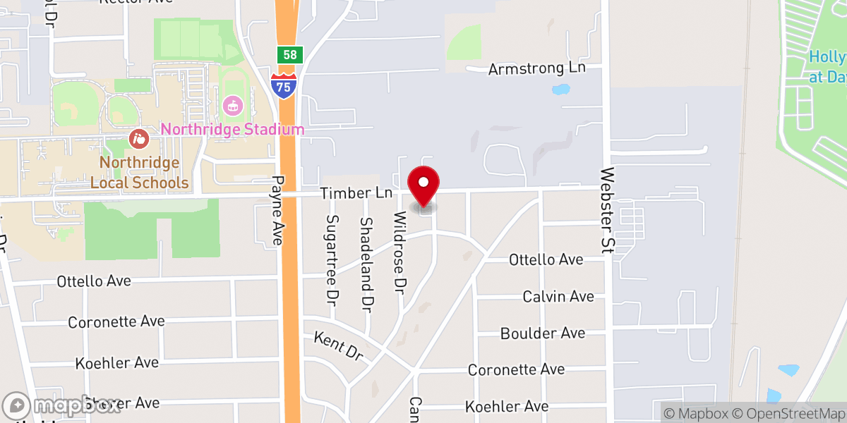 Map showing location of Bethel Missionary Baptist Church