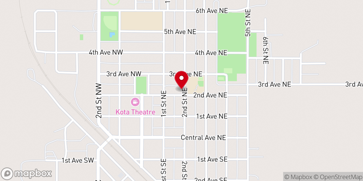 Map showing location of Saint Peters Church