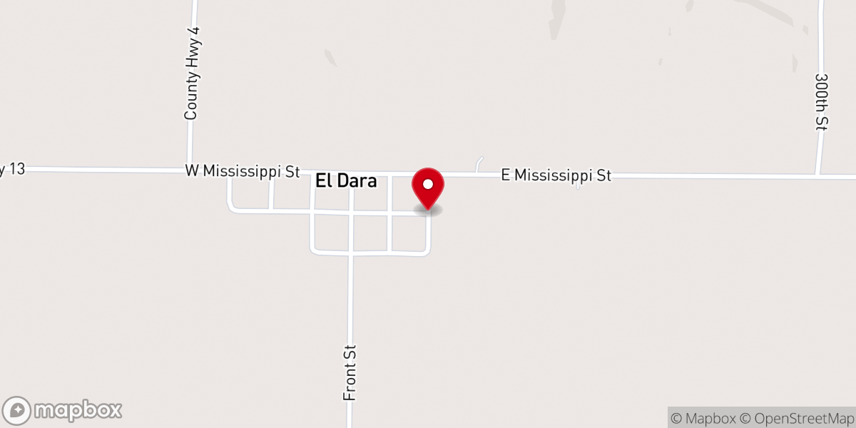 Map showing location of Christian Church