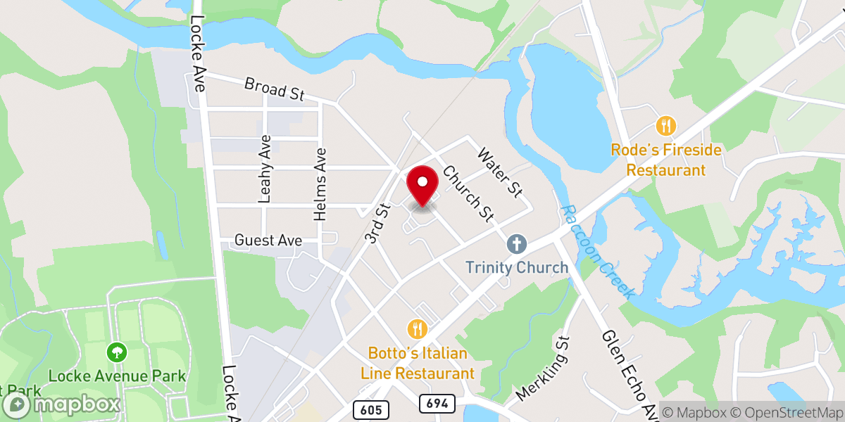 Map showing location of St. Clare of Assisi Parish