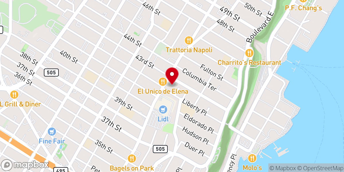 Map showing location of Iglesia Cristiana Mahanaim