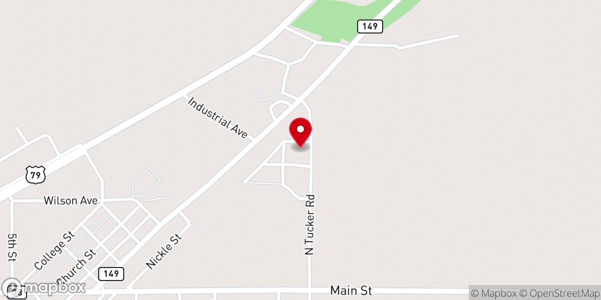 Map showing location of St. Luke Missionary Baptist Church